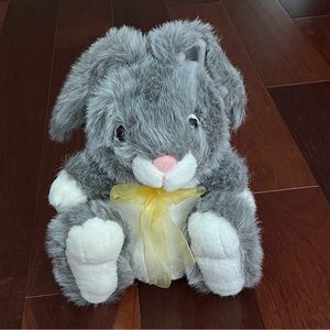SKM Enterprises Rabbit Plush Stuffed Animal Grey White Bunny 10"